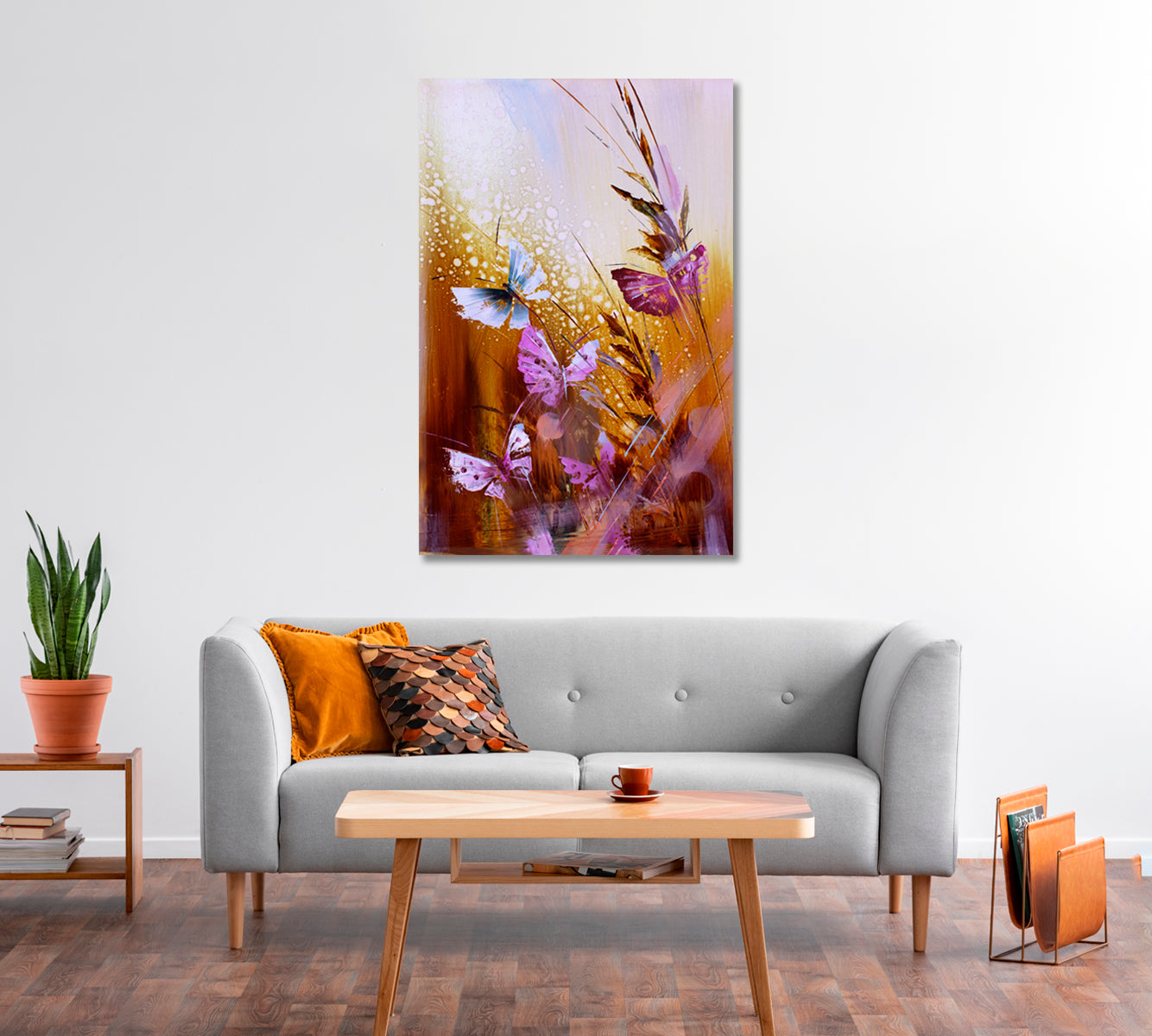 Stunning Fluttering Colorful Butterflies Canvas Print-Canvas Print-CetArt-1 panel-16x24 inches-CetArt