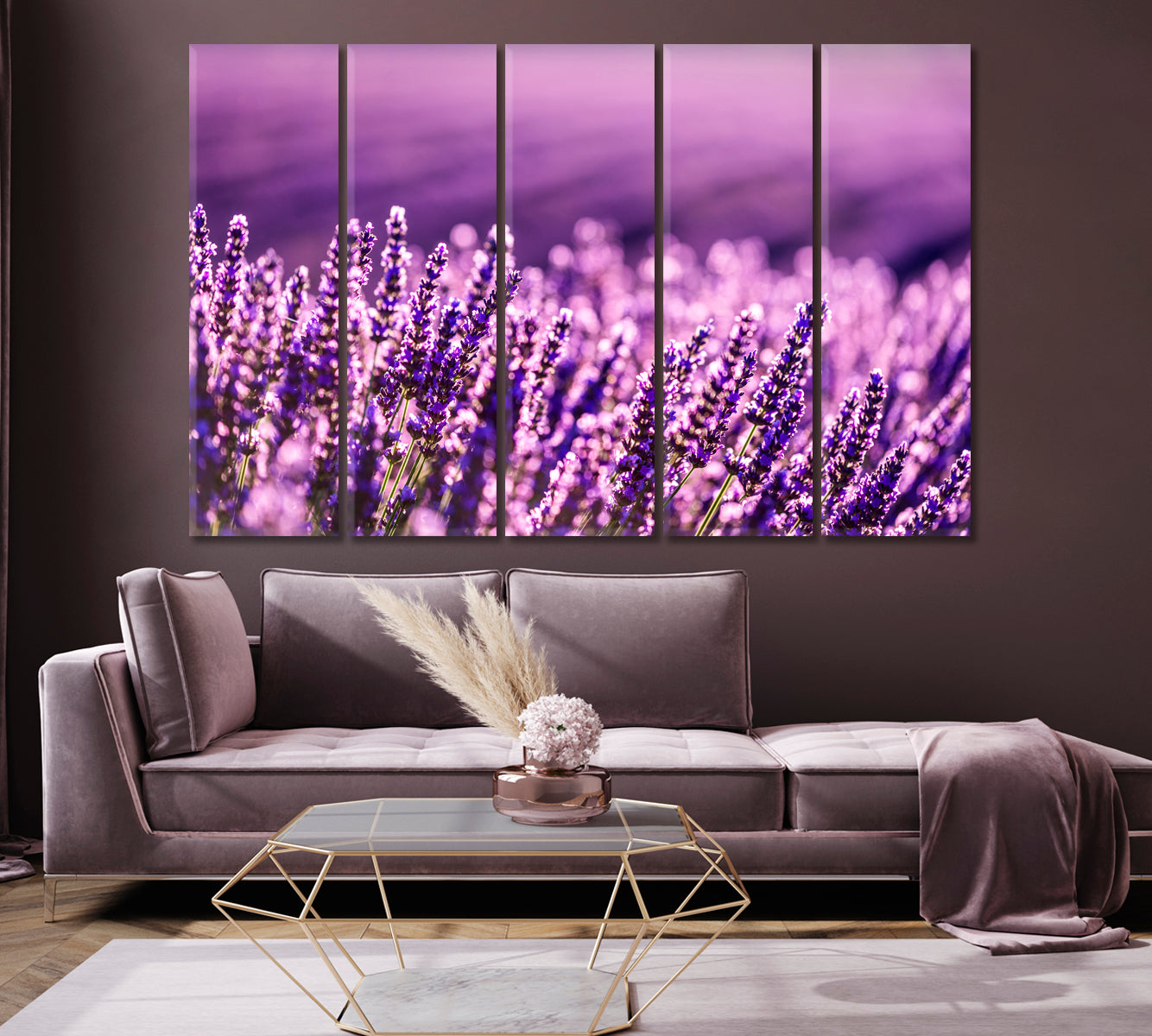 Lavender Field at Summer Provence France Canvas Print-Canvas Print-CetArt-1 Panel-24x16 inches-CetArt