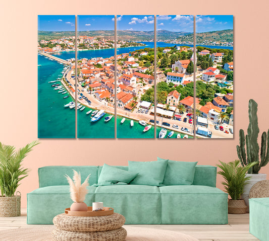 Rogoznica Village on the Dalmatian Coast Italy Canvas Print-Canvas Print-CetArt-1 Panel-24x16 inches-CetArt