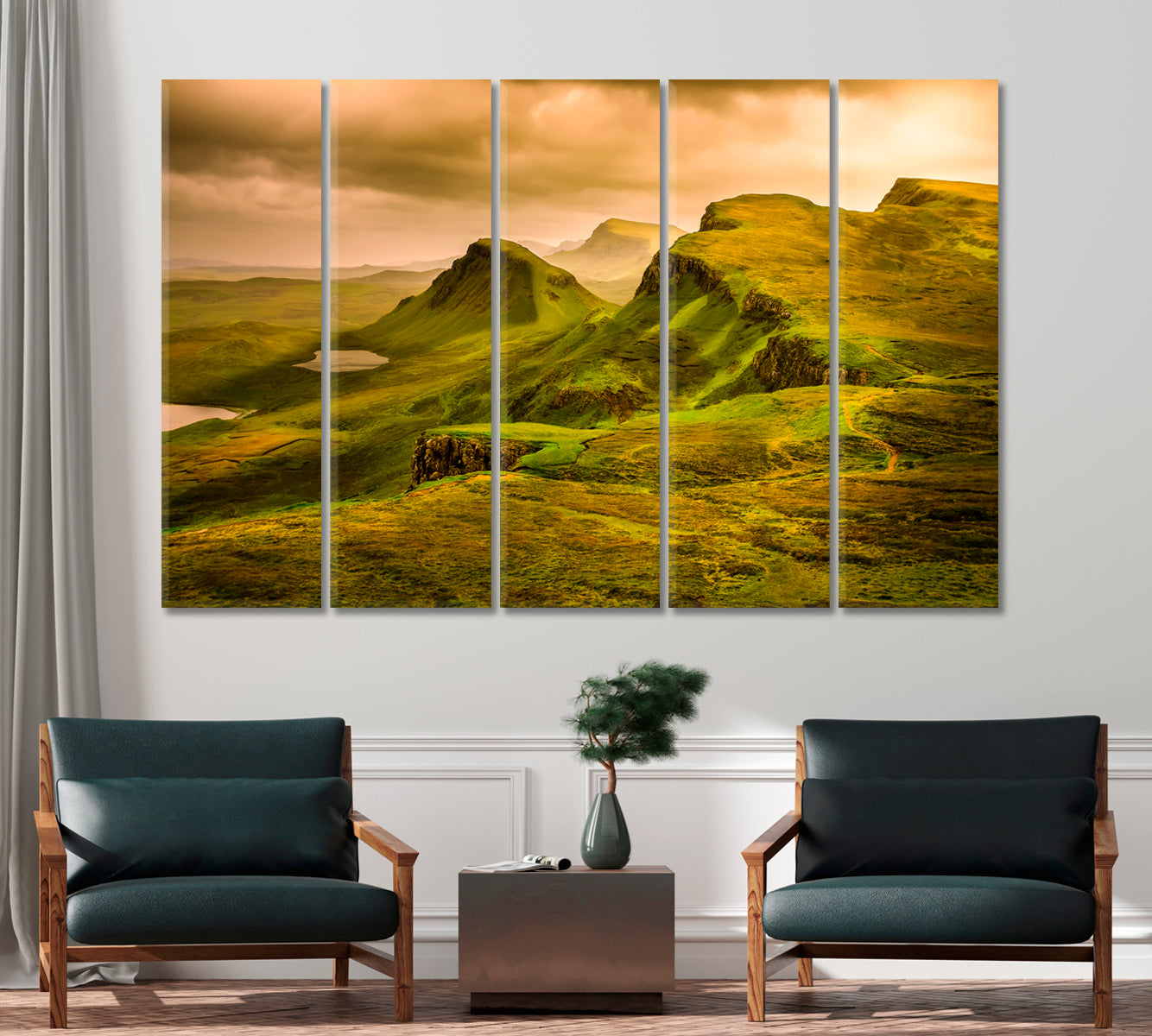 Mount Queering at Sunset UK Canvas Print-Canvas Print-CetArt-1 Panel-24x16 inches-CetArt