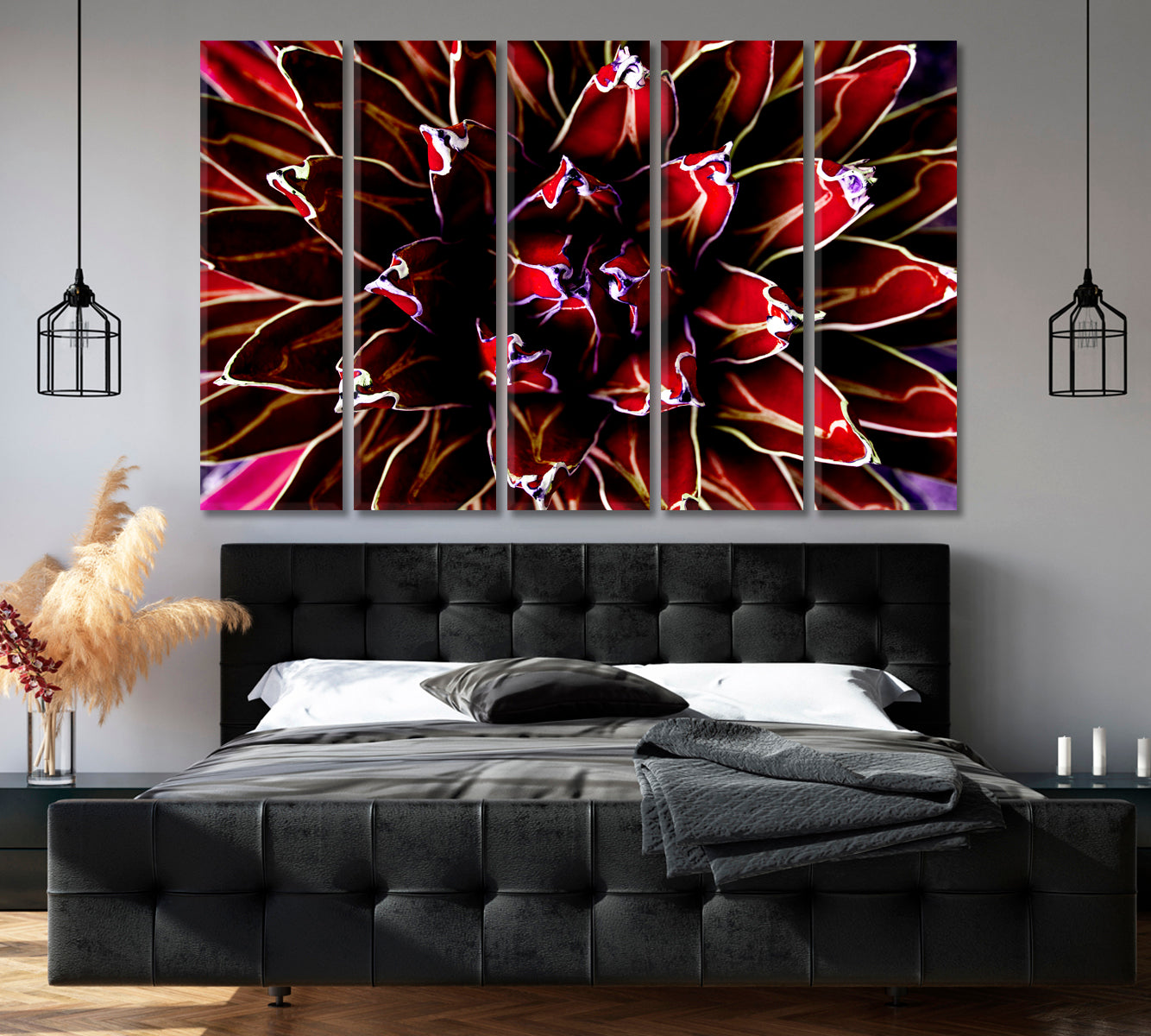 Purple Agave Cactus Canvas Print-Canvas Print-CetArt-1 Panel-24x16 inches-CetArt