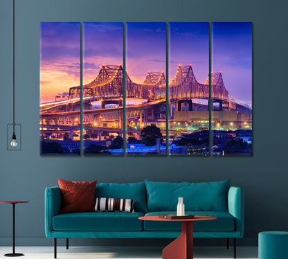 Greater New Orleans Bridge Canvas Print-Canvas Print-CetArt-1 Panel-24x16 inches-CetArt