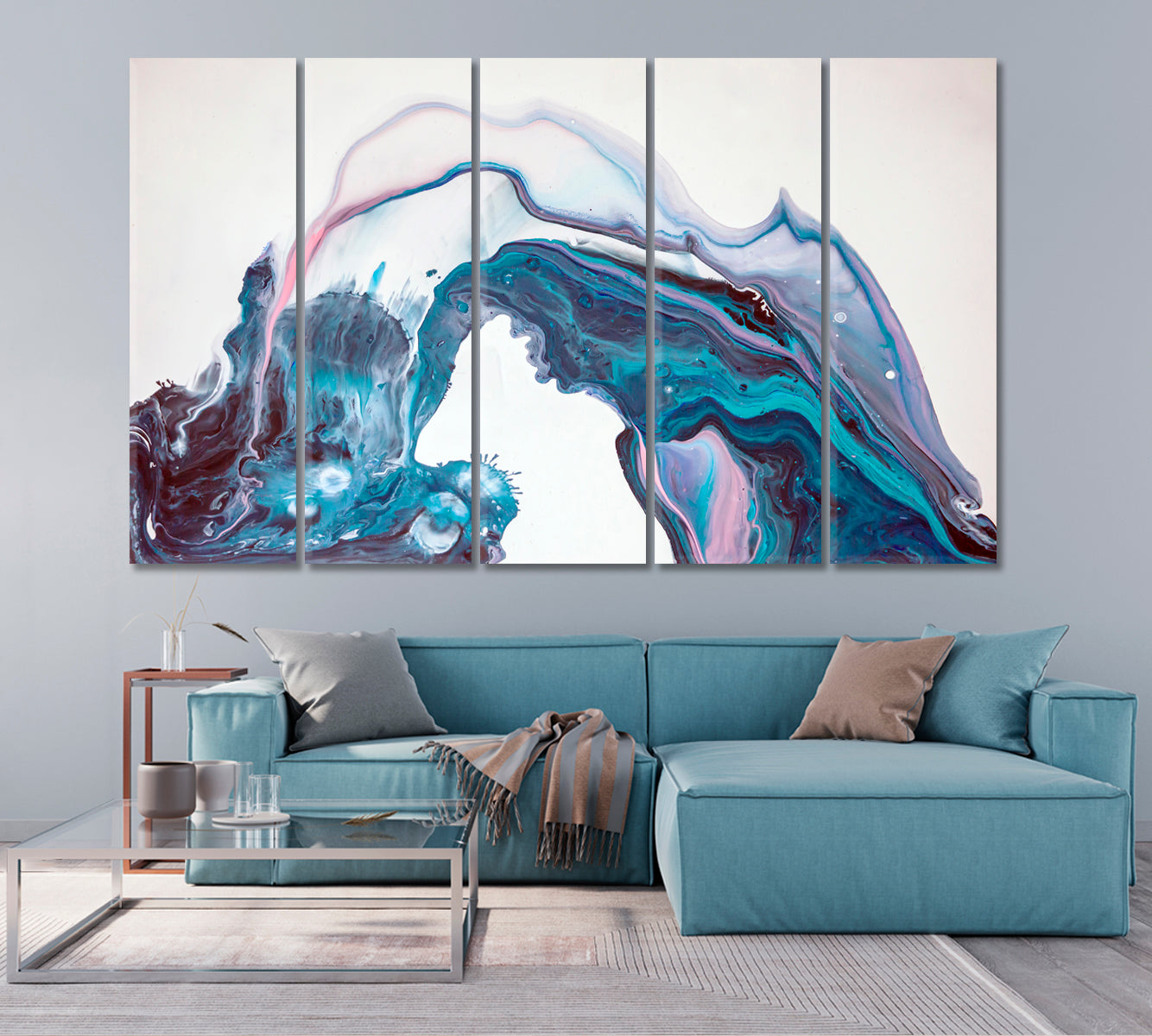 Unique Abstraction of Liquid Acrylic Canvas Print-Canvas Print-CetArt-1 Panel-24x16 inches-CetArt