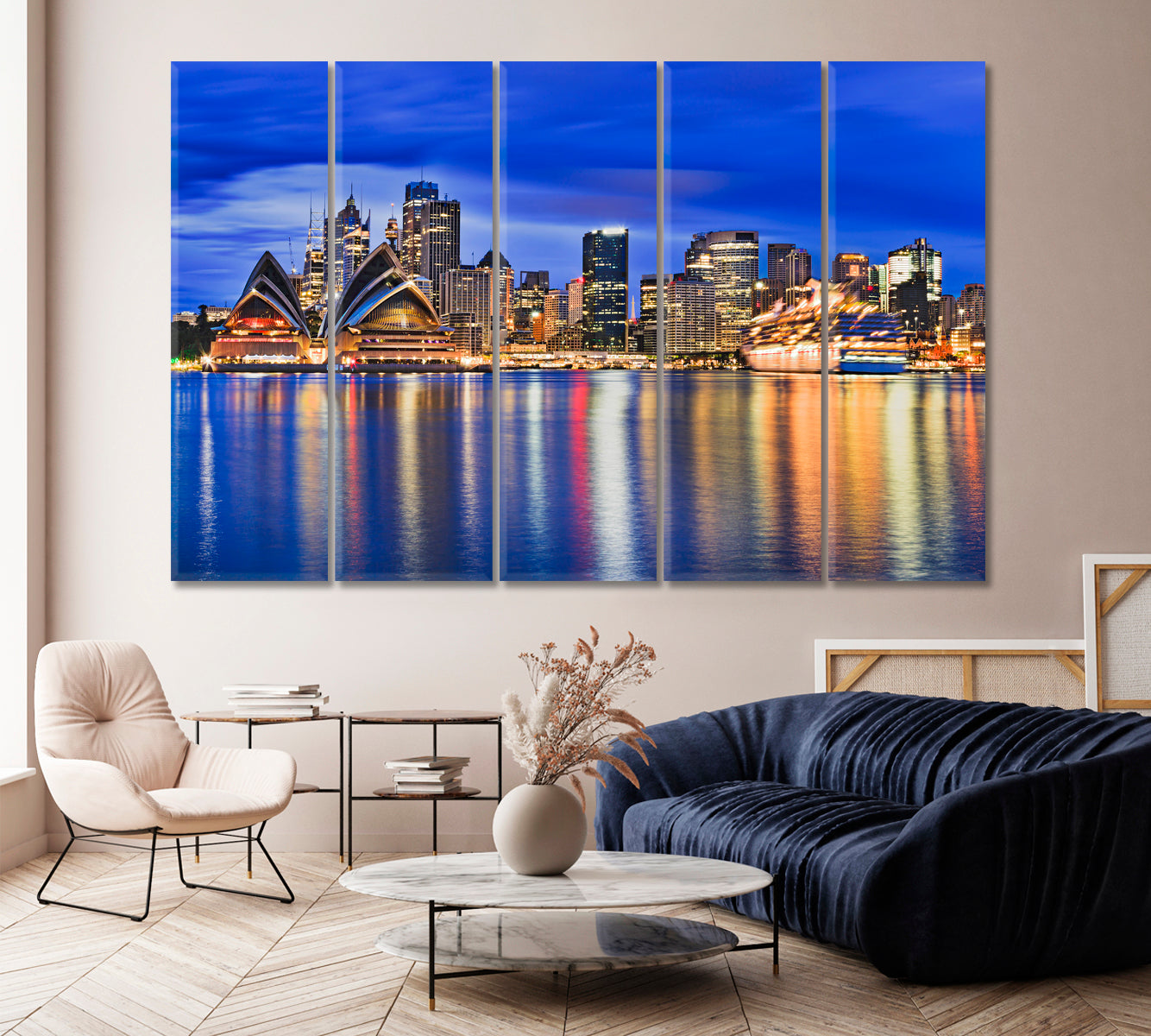 Illumination of Night Sydney Australia Canvas Print-Canvas Print-CetArt-1 Panel-24x16 inches-CetArt