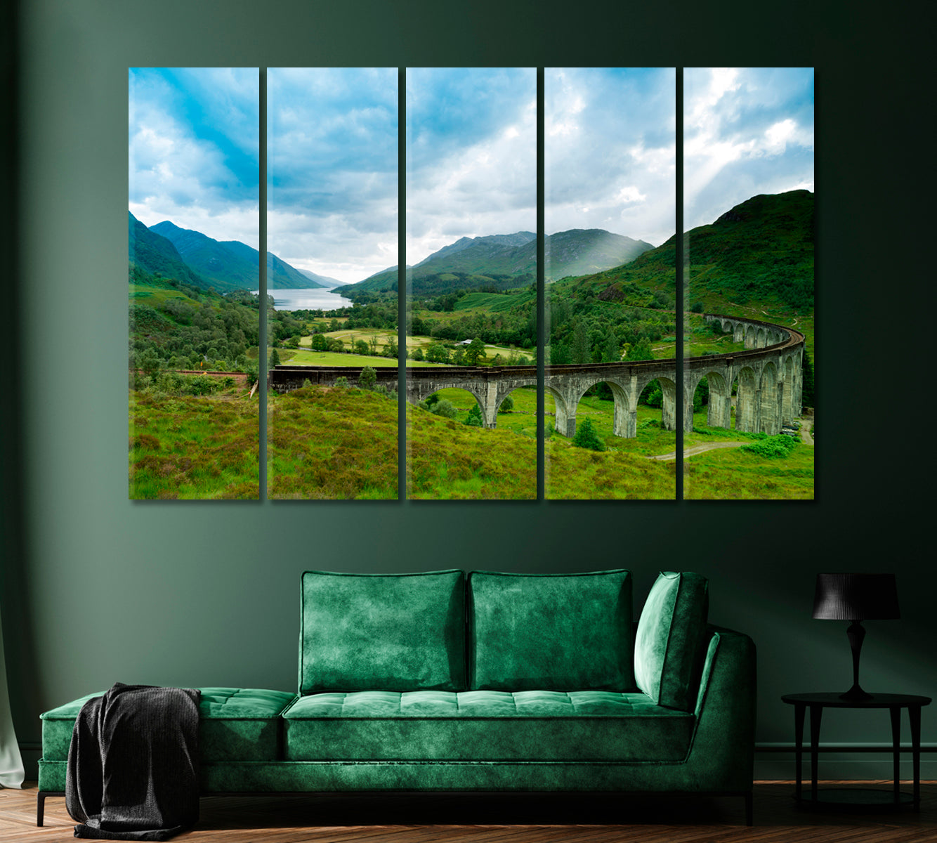 Glenfinnan Viaduct Arched Railway Bridge on Scotland Canvas Print-Canvas Print-CetArt-1 Panel-24x16 inches-CetArt