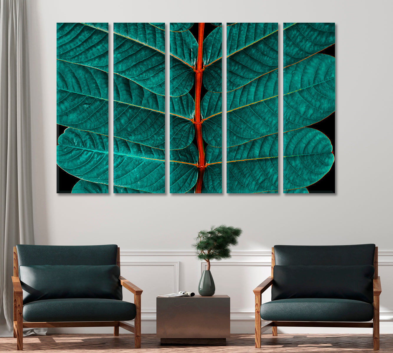 Beautiful Green Leaves Close Up Canvas Print-Canvas Print-CetArt-1 Panel-24x16 inches-CetArt