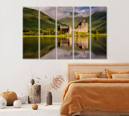 Reflection of Kilchurn Castle in Loch Ave Scotland Canvas Print-Canvas Print-CetArt-1 Panel-24x16 inches-CetArt