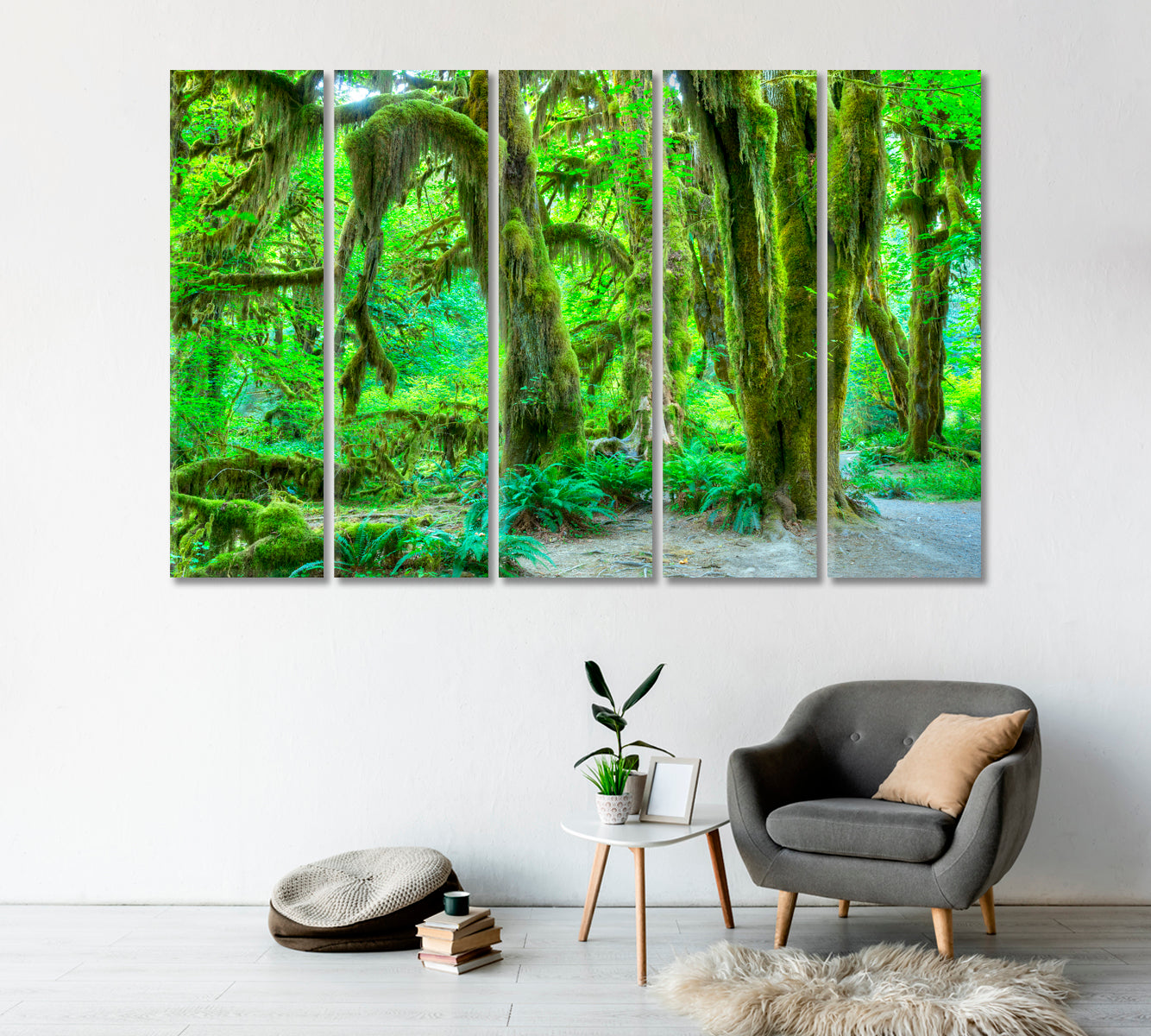 Hoh Rainforest Olympic NP Washington USA Canvas Print-Canvas Print-CetArt-1 Panel-24x16 inches-CetArt