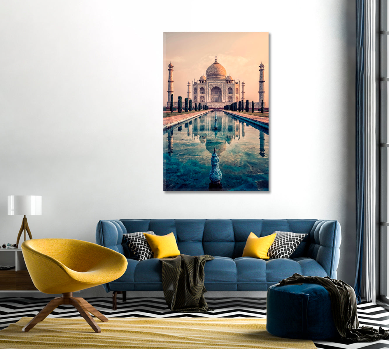 Taj Mahal Agra India Canvas Print-Canvas Print-CetArt-1 panel-16x24 inches-CetArt