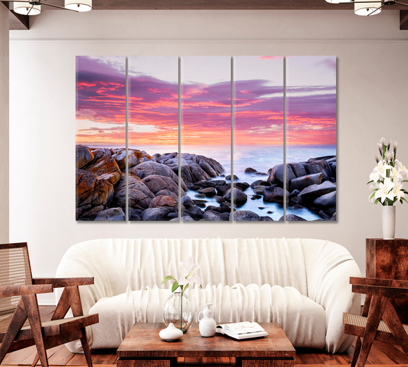 Bay of Fires Tasmania Canvas Print-Canvas Print-CetArt-1 Panel-24x16 inches-CetArt