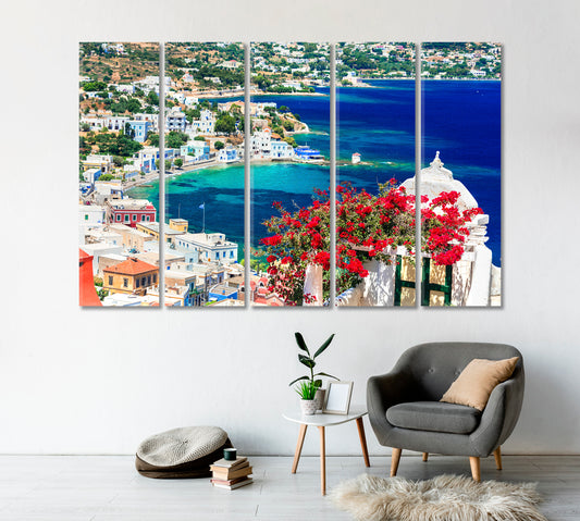 Beautiful Greek Island Leros Canvas Print-Canvas Print-CetArt-1 Panel-24x16 inches-CetArt