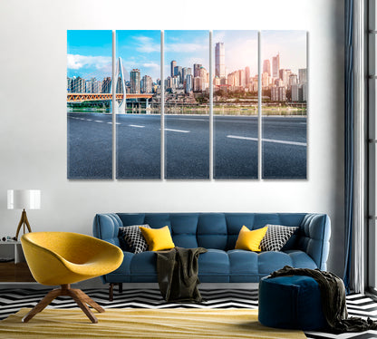 Urban Road Canvas Print-Canvas Print-CetArt-1 Panel-24x16 inches-CetArt