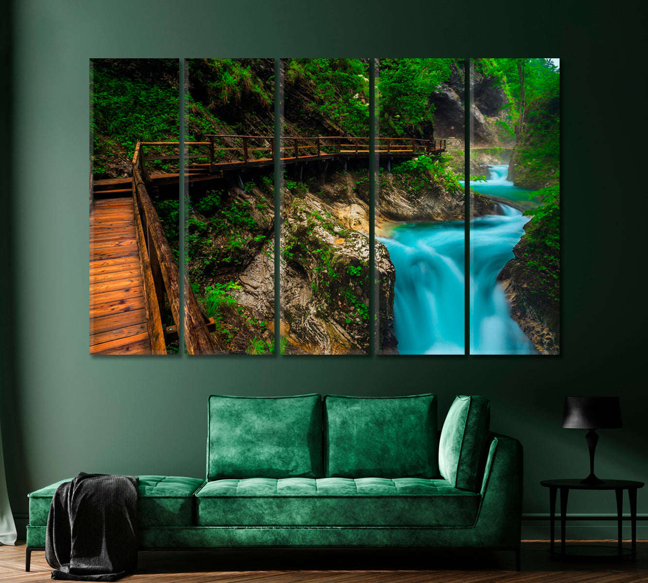 Emerald River Radovna in Vintgar Gorge Slovenia Canvas Print-Canvas Print-CetArt-1 Panel-24x16 inches-CetArt