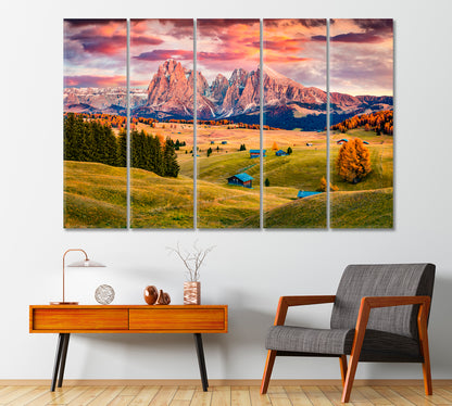 Dolomite Alps in Autumn Canvas Print-Canvas Print-CetArt-1 Panel-24x16 inches-CetArt