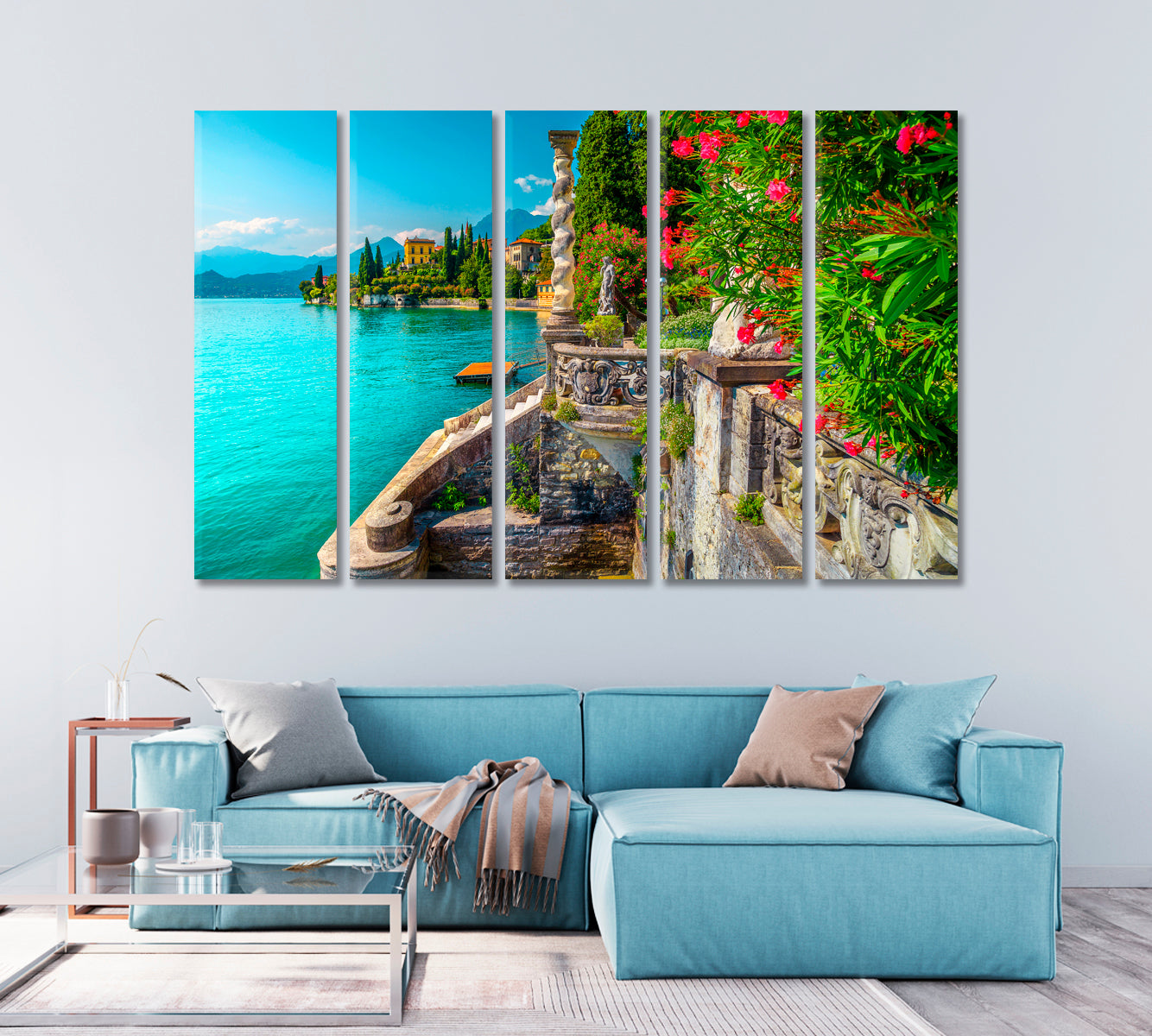 Villa Monastero and Lake Como Italy Canvas Print-Canvas Print-CetArt-1 Panel-24x16 inches-CetArt