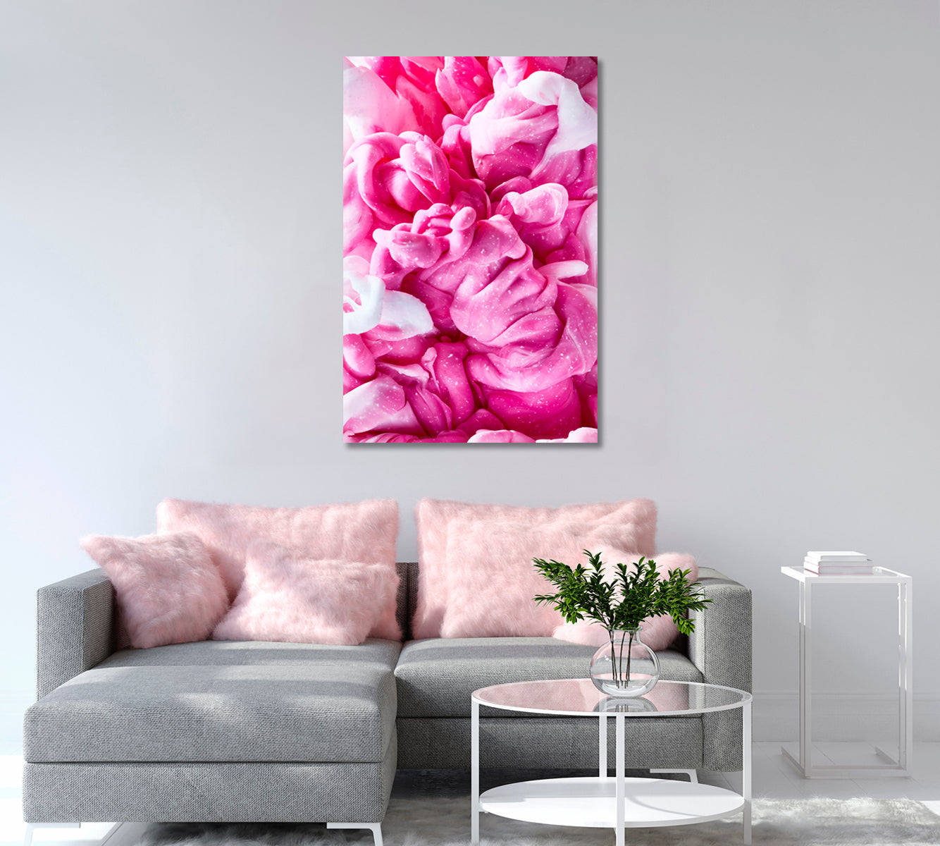 Abstract Pink Ink in Water Canvas Print-Canvas Print-CetArt-1 panel-16x24 inches-CetArt