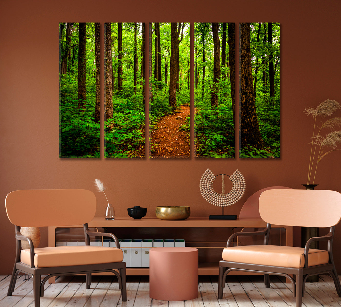 Trail Through Forest Shenandoah National Park Virginia Canvas Print-Canvas Print-CetArt-1 Panel-24x16 inches-CetArt