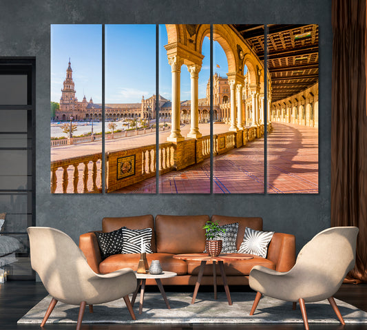 Spain Square Canvas Print-CetArt-1 Panel-24x16 inches-CetArt