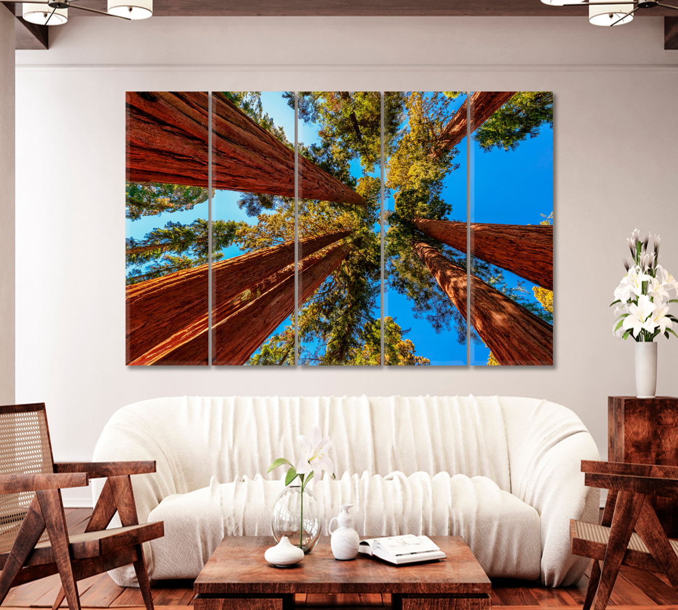 Tall Sequoia Trees Canvas Print-Canvas Print-CetArt-1 Panel-24x16 inches-CetArt