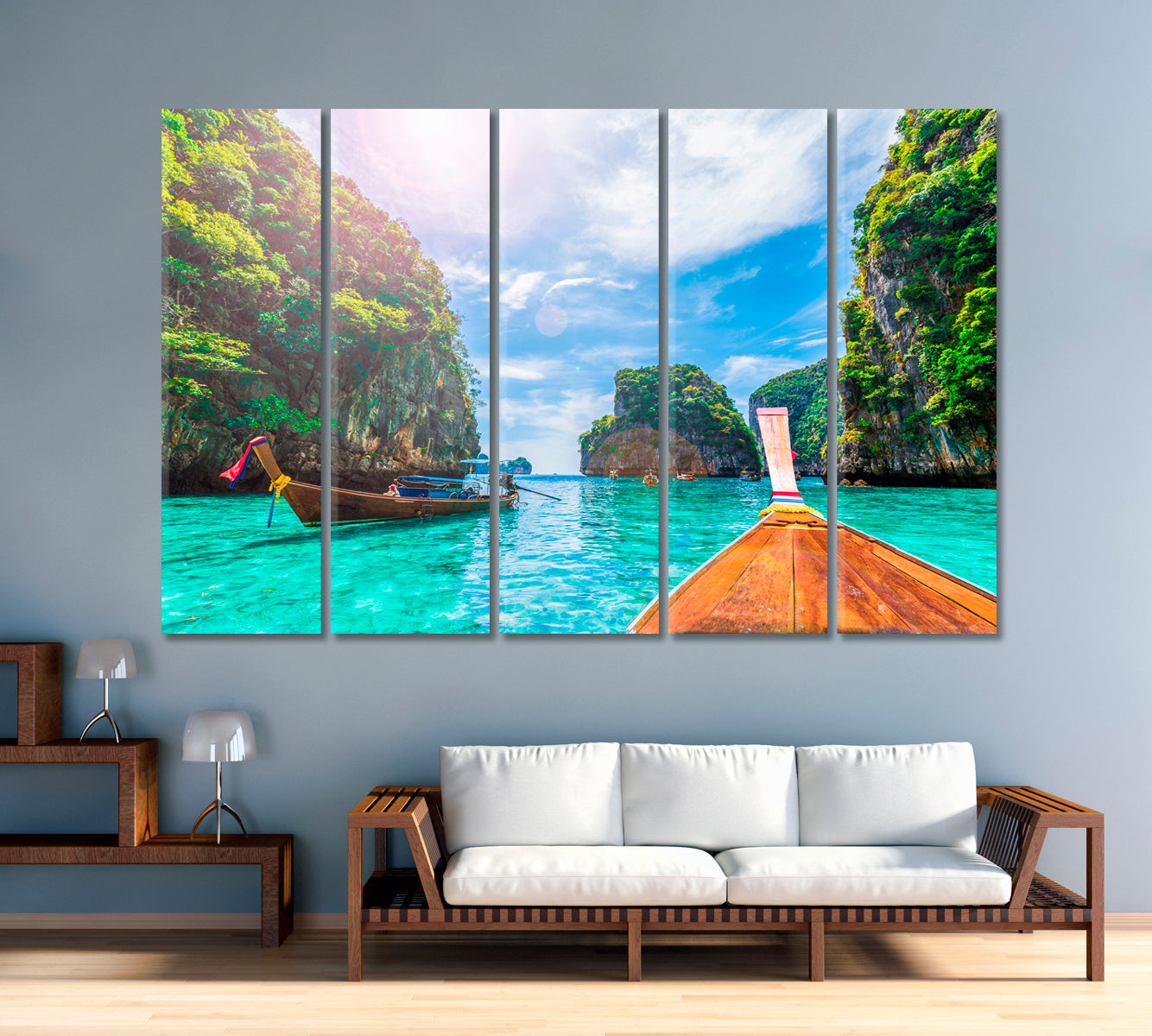 View of Loh Samah Bay Phi Phi Island Thailand Canvas Print-Canvas Print-CetArt-1 Panel-24x16 inches-CetArt