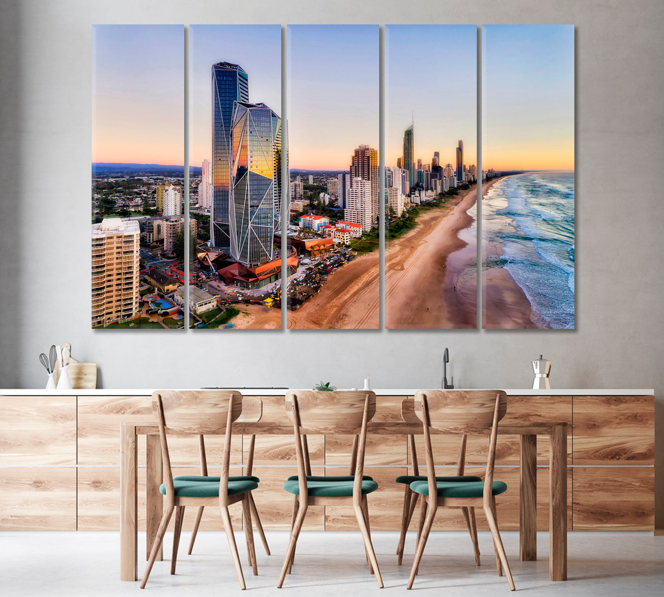 Modern Urban High Rise Towers on Australian Gold Coast Canvas Print-Canvas Print-CetArt-1 Panel-24x16 inches-CetArt