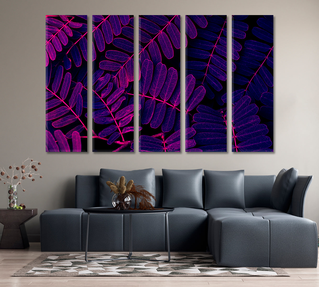 Purple Leaves Canvas Print-Canvas Print-CetArt-1 Panel-24x16 inches-CetArt