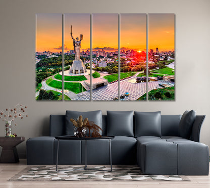 Motherland Monument and Second World War Museum Kiev Ukraine Canvas Print-Canvas Print-CetArt-1 Panel-24x16 inches-CetArt