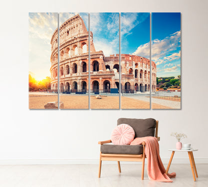 Colosseum or Flavian Amphitheater Rome Italy Canvas Print-Canvas Print-CetArt-1 Panel-24x16 inches-CetArt