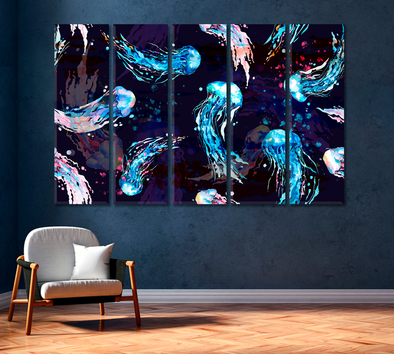 Beautiful Jellyfish Canvas Print-Canvas Print-CetArt-1 Panel-24x16 inches-CetArt