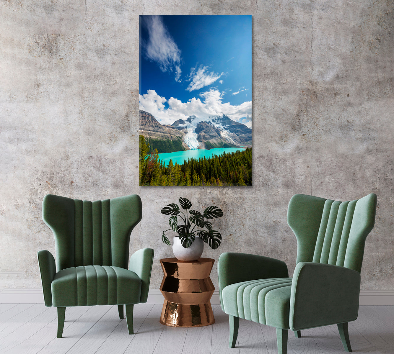 Beautiful Berg Lake and Mount Robson Canada Canvas Print-Canvas Print-CetArt-1 panel-16x24 inches-CetArt