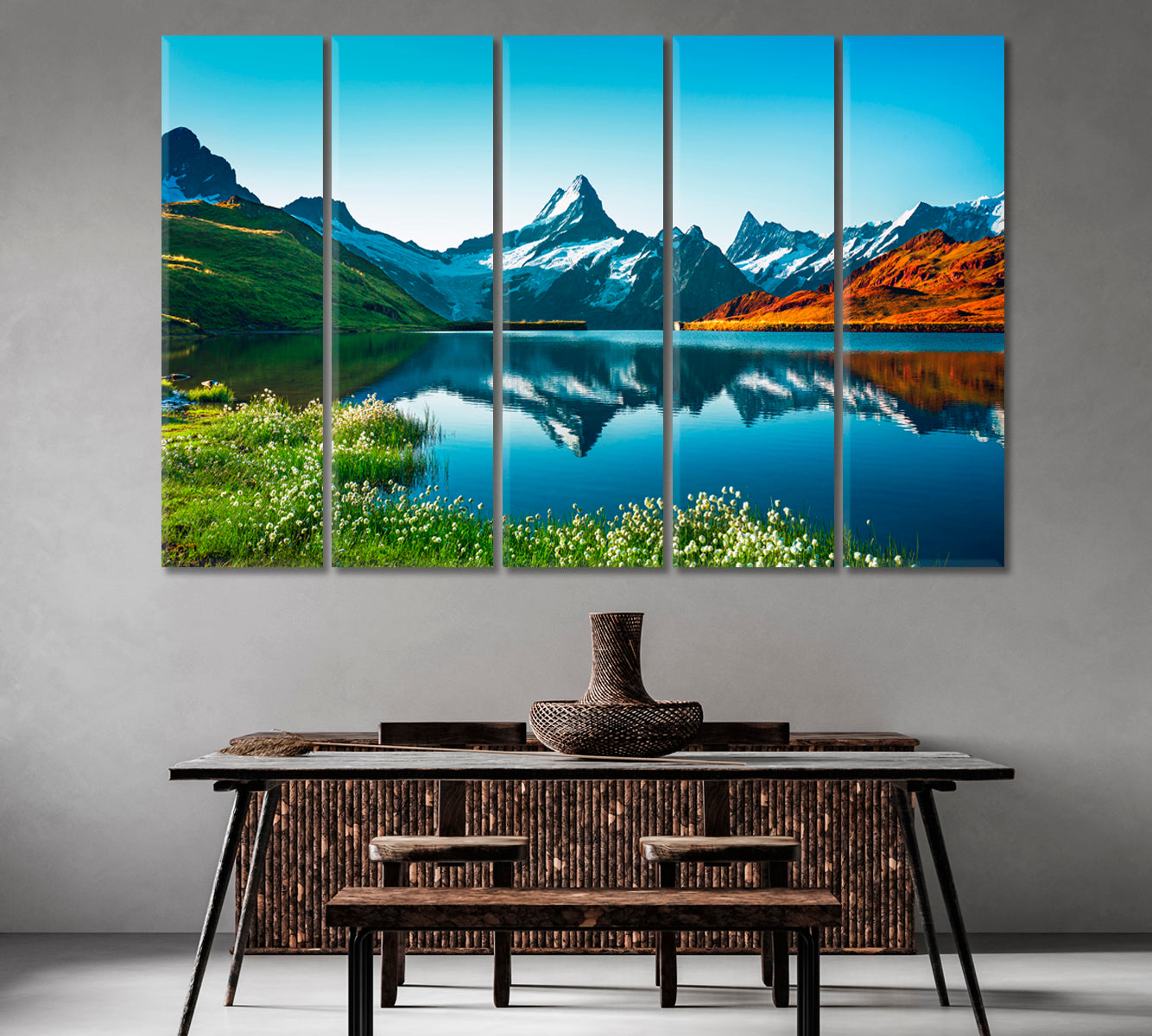 Switzerland Alps Grindelwald Valley Canvas Print-Canvas Print-CetArt-1 Panel-24x16 inches-CetArt