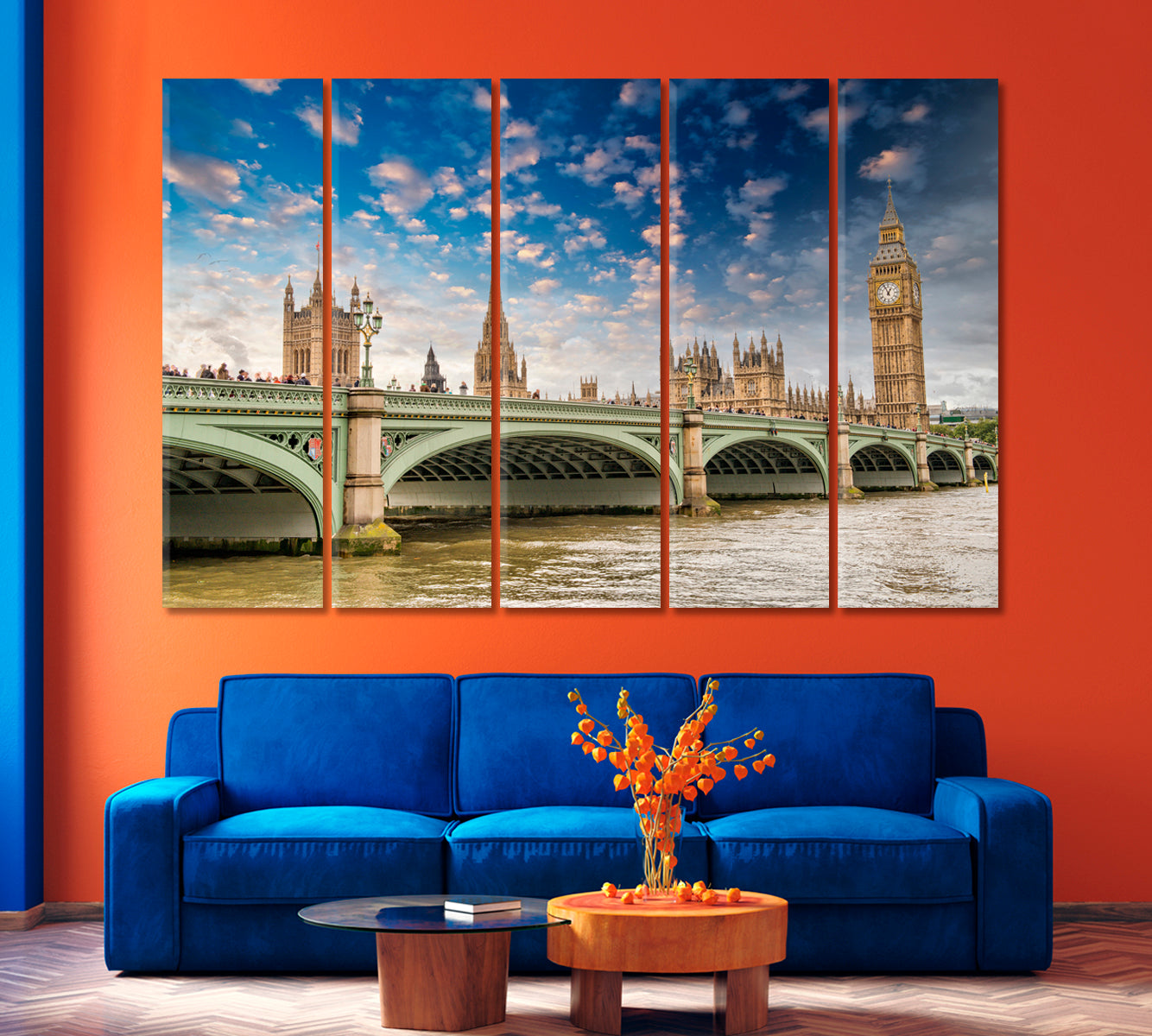 Westminster Bridge and Big Ben London Canvas Print-Canvas Print-CetArt-1 Panel-24x16 inches-CetArt