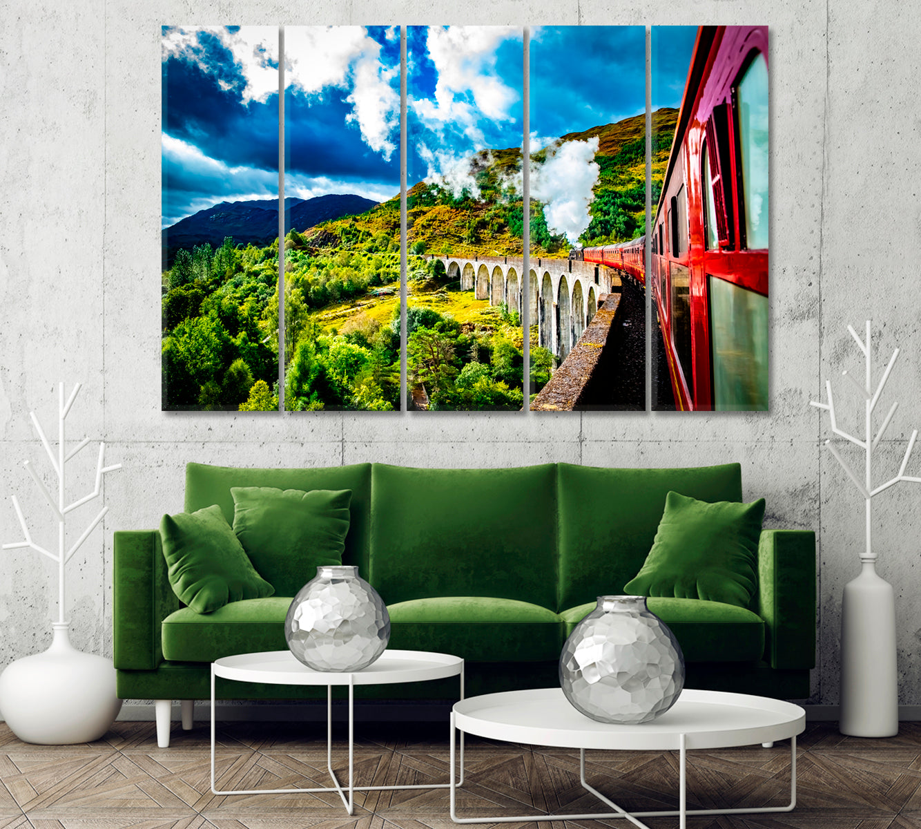 Glenfinnan Railway Viaduct in Scotland Canvas Print-Canvas Print-CetArt-1 Panel-24x16 inches-CetArt