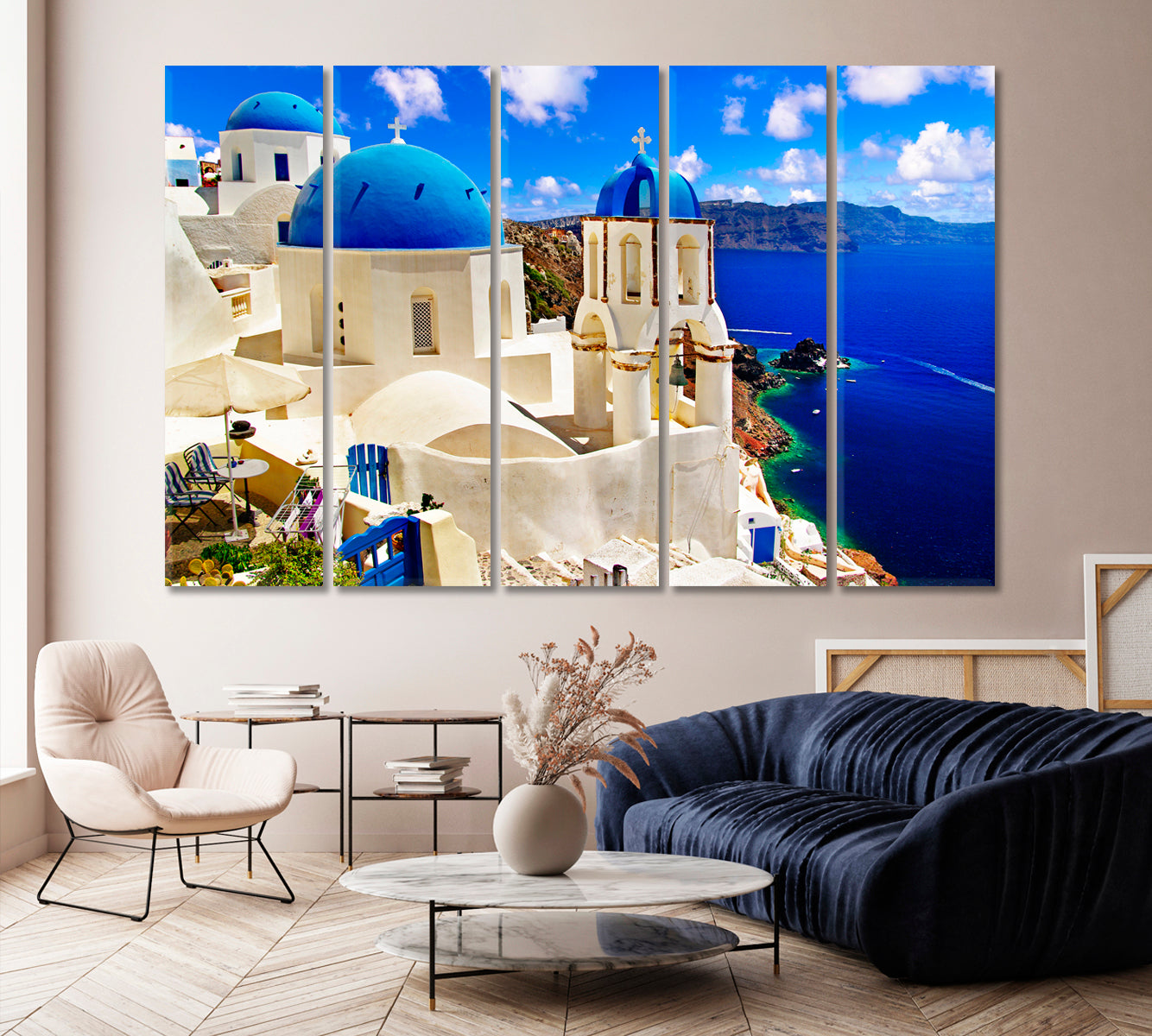 Santorini Oia Village Greece Cyclades Canvas Print-Canvas Print-CetArt-1 Panel-24x16 inches-CetArt