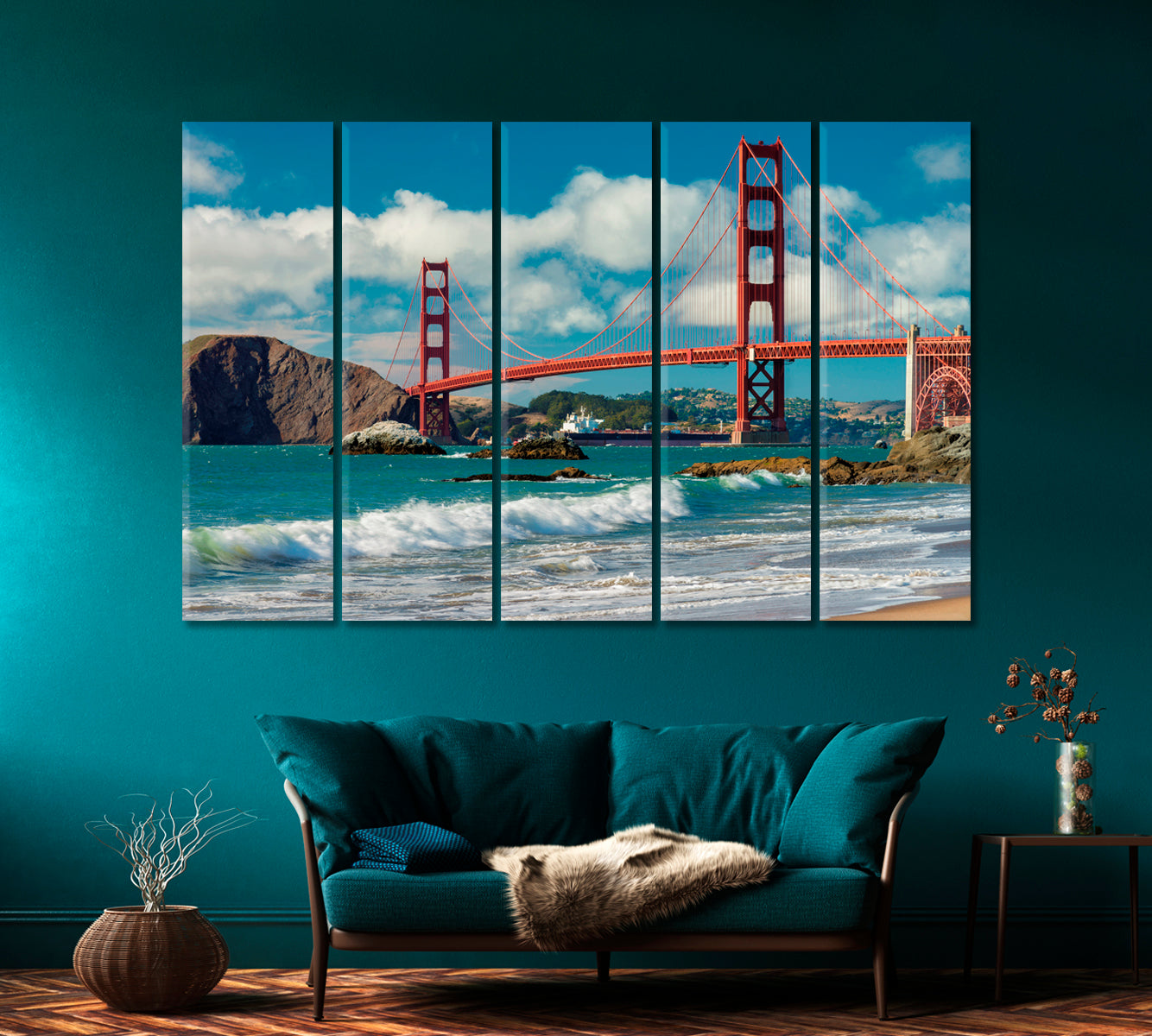 Golden Gate Bridge California USA Canvas Print-Canvas Print-CetArt-1 Panel-24x16 inches-CetArt