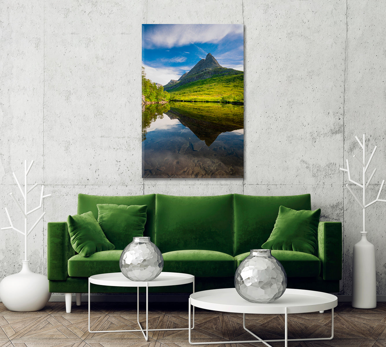 Innerdalen Valley in Trollheimen Mountains Norway Canvas Print-Canvas Print-CetArt-1 panel-16x24 inches-CetArt