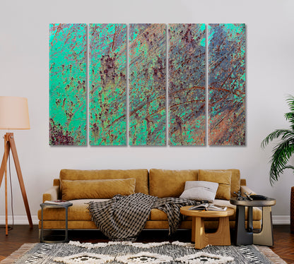 Abstract Old Cracked Wall Canvas Print-Canvas Print-CetArt-5 Panels-36x24 inches-CetArt