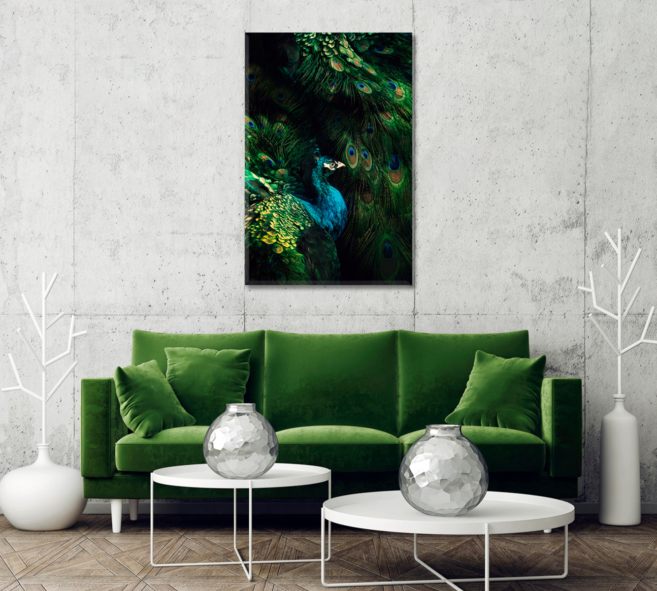 Abstract Peacock Canvas Print-Canvas Print-CetArt-1 panel-16x24 inches-CetArt