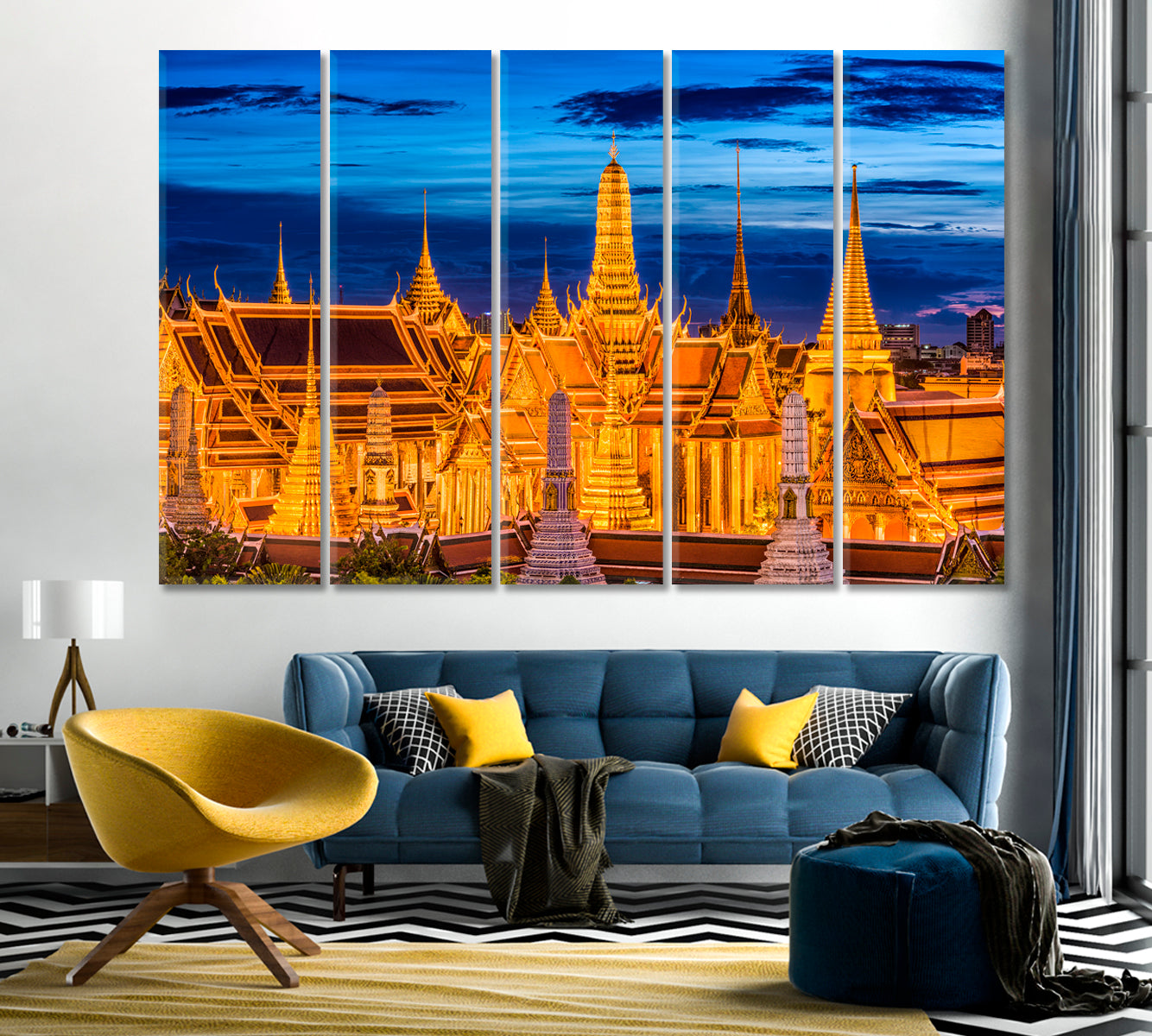 Emerald Buddha Temple Bangkok Thailand Canvas Print-CetArt-1 Panel-24x16 inches-CetArt