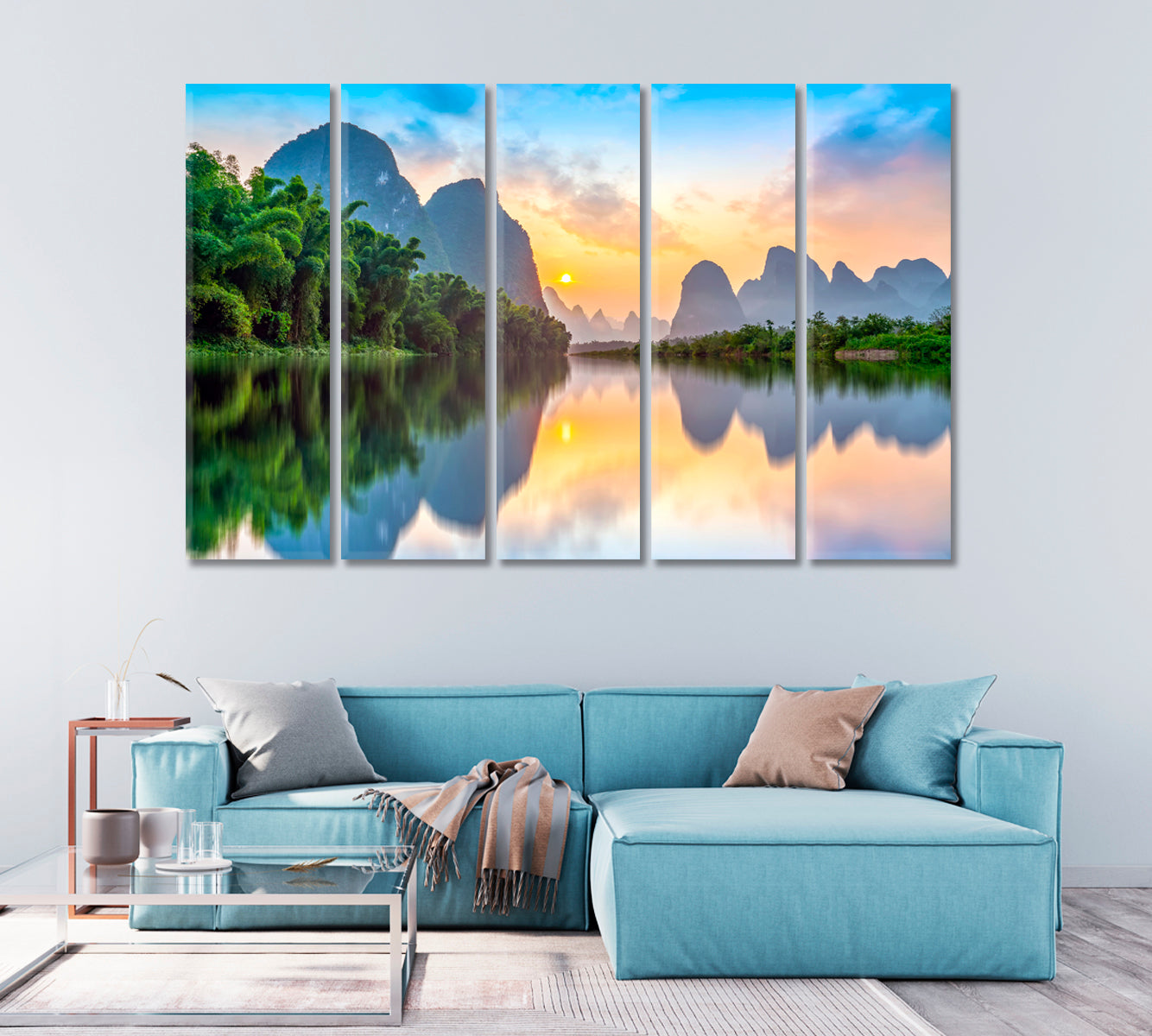 Beautiful Natural Landscape of Guilin China Canvas Print-Canvas Print-CetArt-1 Panel-24x16 inches-CetArt