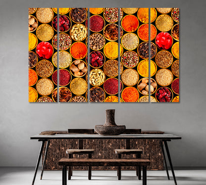 Various Spices Canvas Print-Canvas Print-CetArt-1 Panel-24x16 inches-CetArt