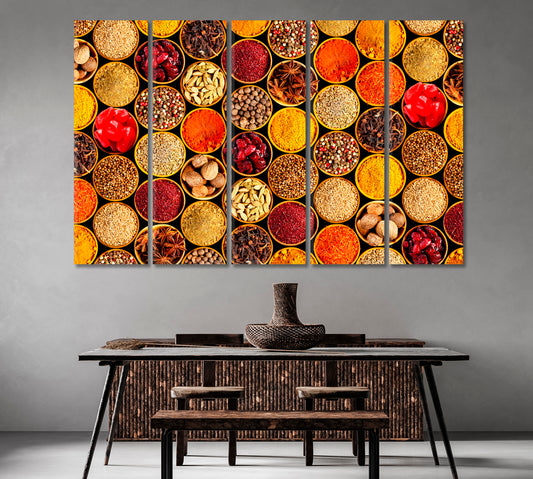 Various Spices Canvas Print-Canvas Print-CetArt-1 Panel-24x16 inches-CetArt