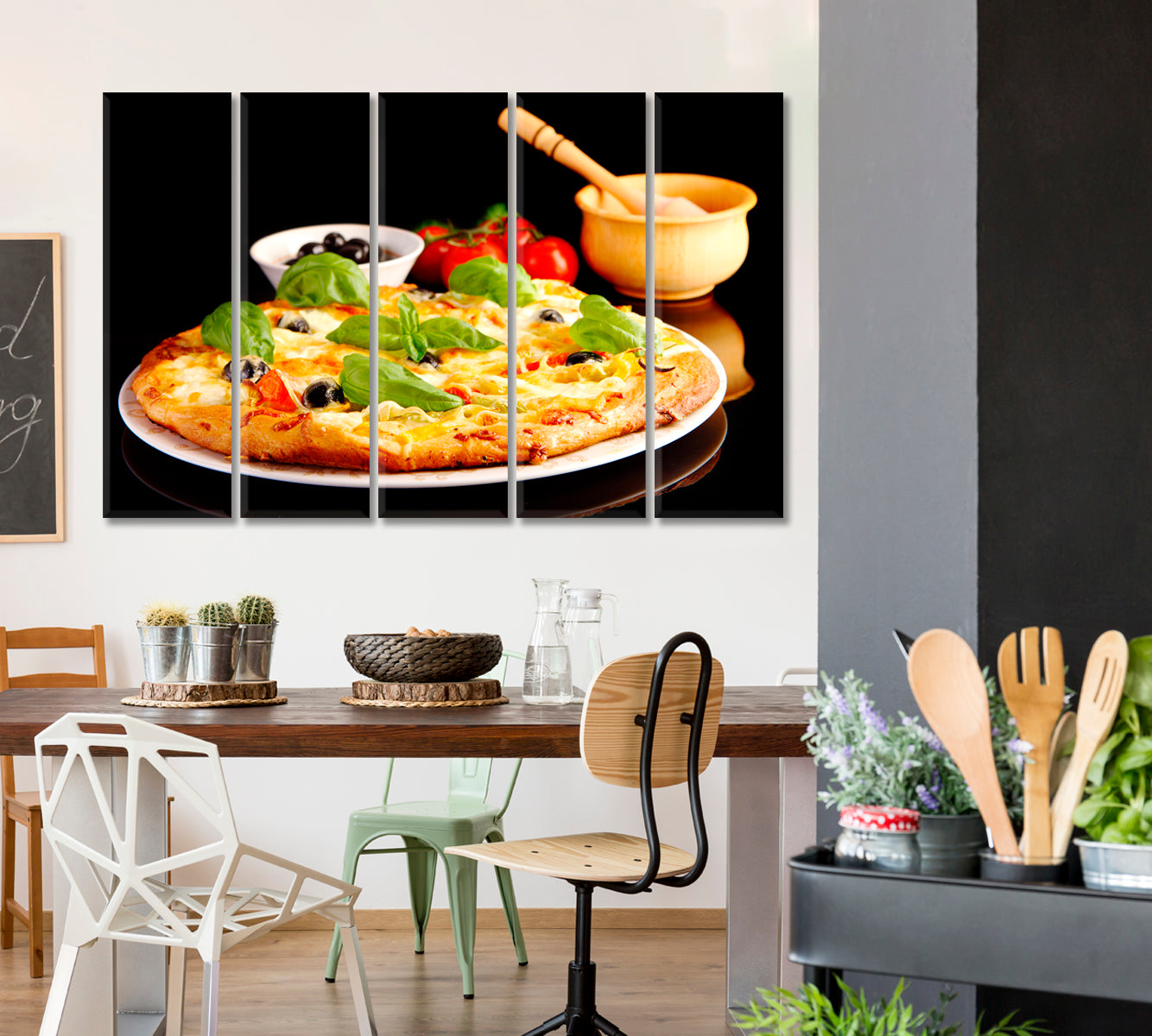 Tasty Pizza Canvas Print-Canvas Print-CetArt-1 Panel-24x16 inches-CetArt