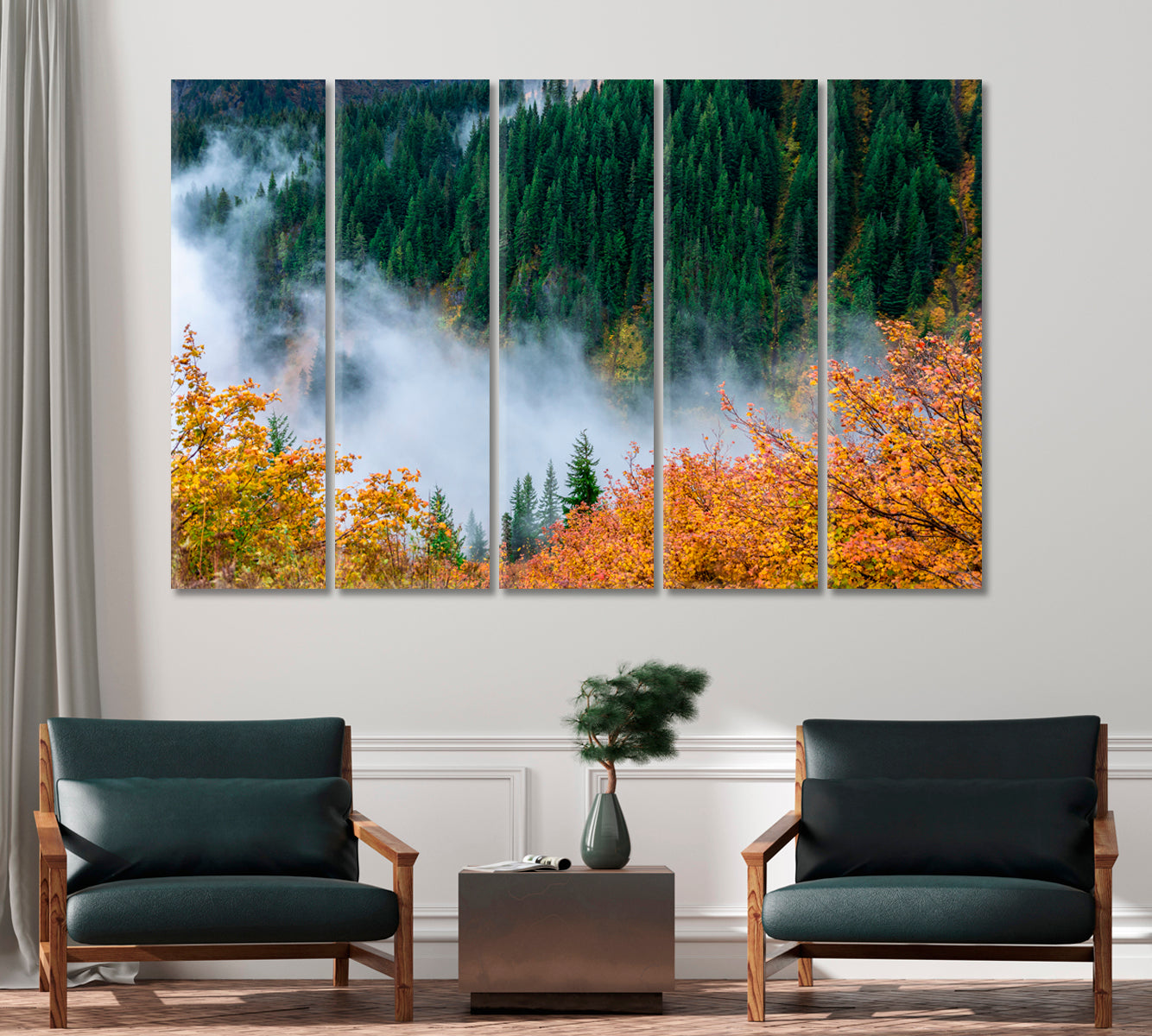 Autumn Forest at Mount Rainier National Park Seattle USA Canvas Print-Canvas Print-CetArt-1 Panel-24x16 inches-CetArt