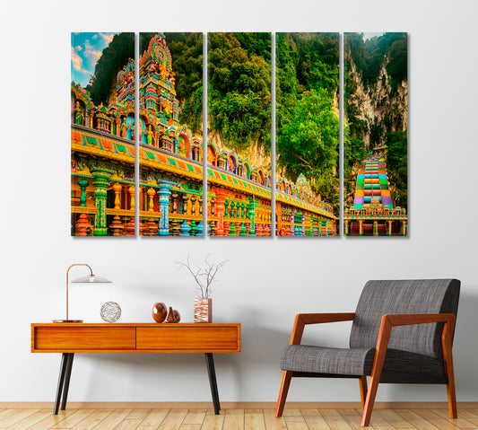 Batu Caves Malaysia Canvas Print-Canvas Print-CetArt-1 Panel-24x16 inches-CetArt