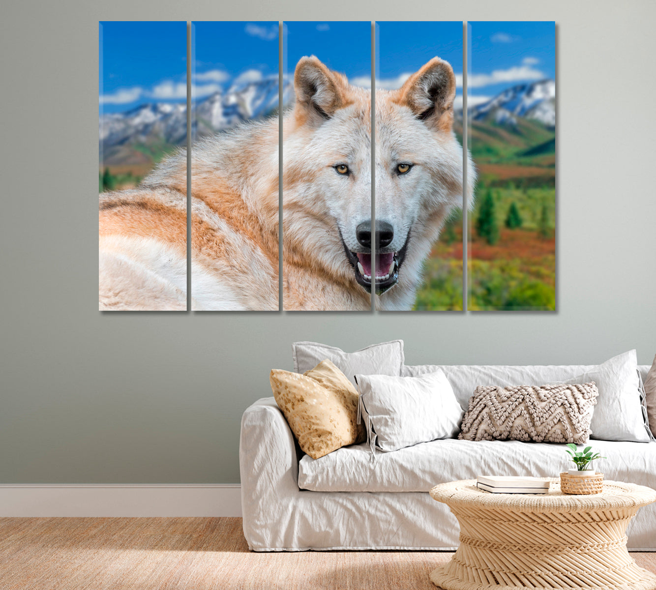 Northwestern Wolf Canvas Print-Canvas Print-CetArt-1 Panel-24x16 inches-CetArt