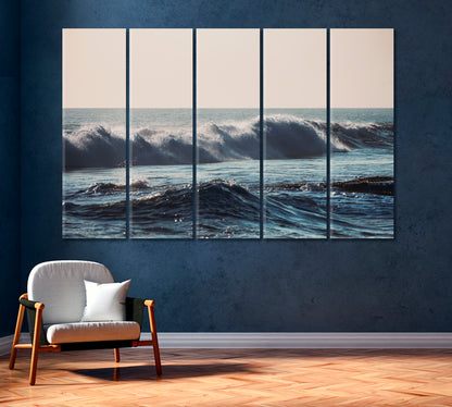 Sea Waves Canvas Print-Canvas Print-CetArt-1 Panel-24x16 inches-CetArt