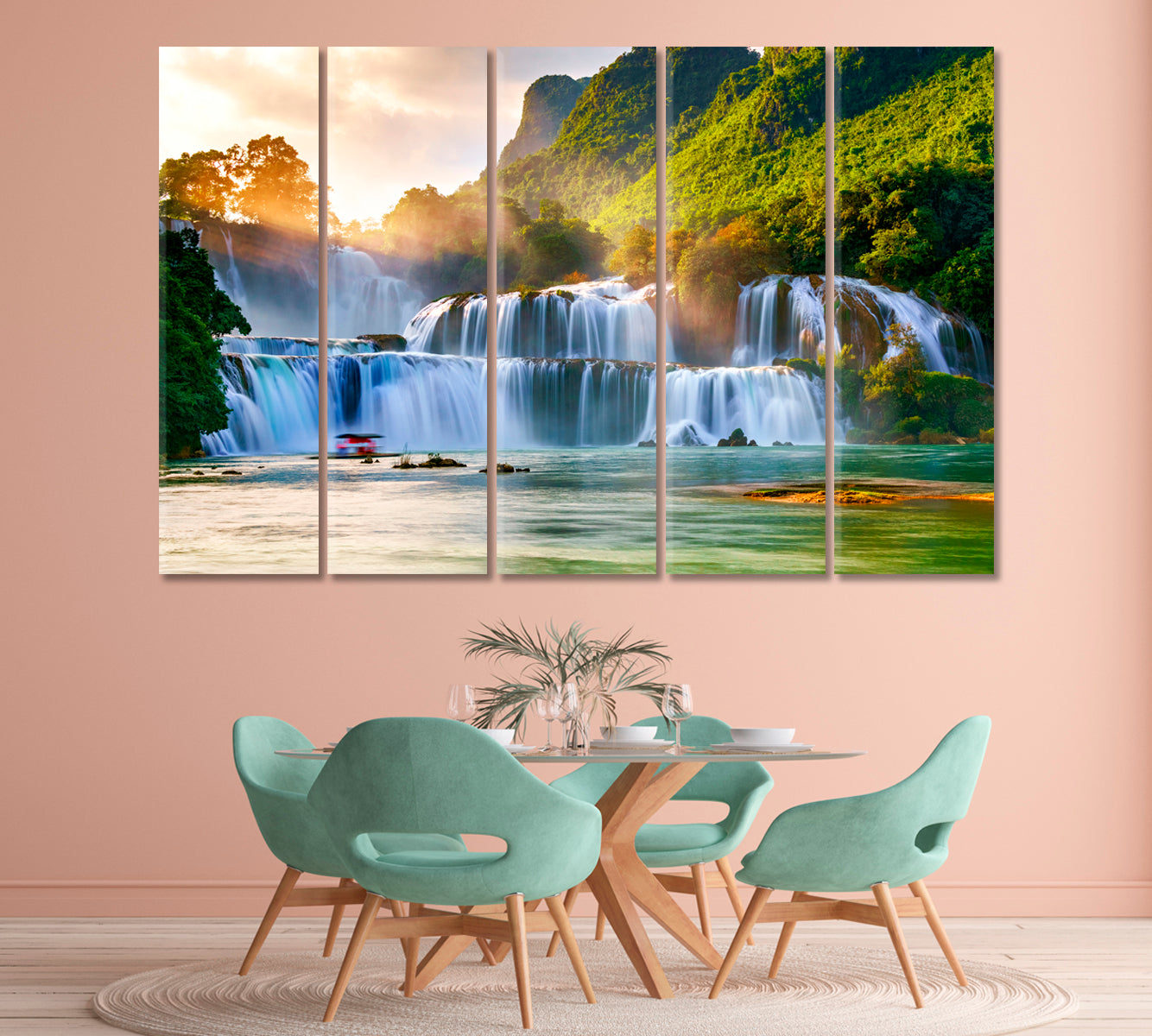 Ban Gioc Water Falls Vietnam Canvas Print-Canvas Print-CetArt-1 Panel-24x16 inches-CetArt