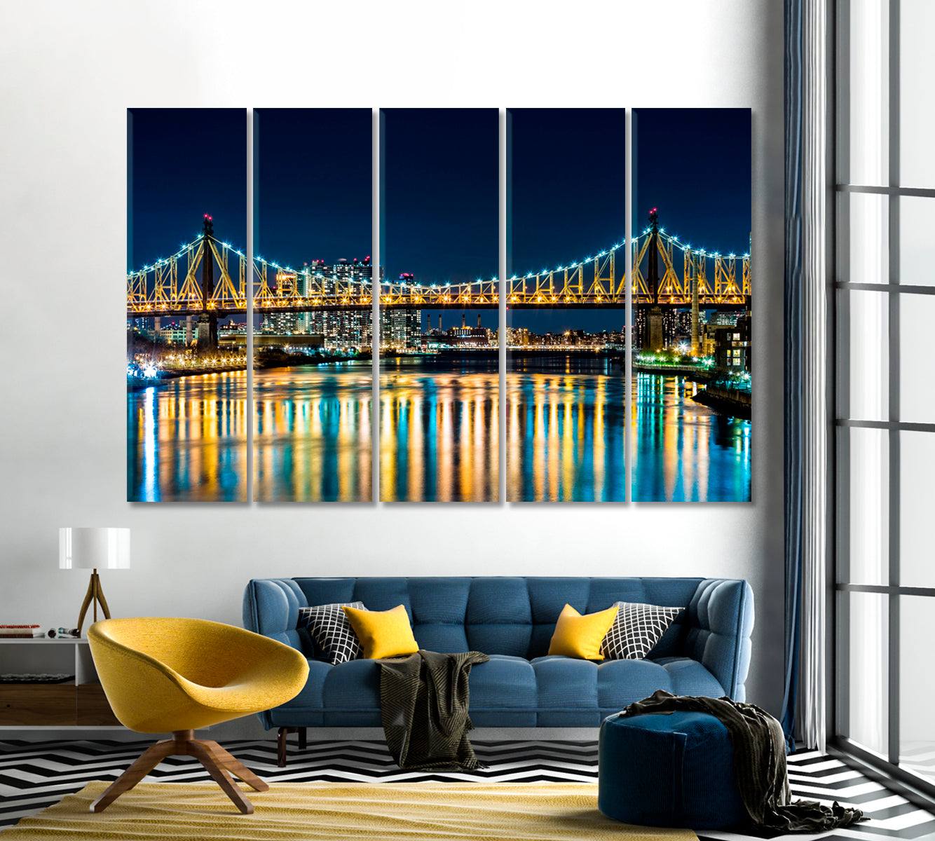 Queensboro Bridge New York Canvas Print-Canvas Print-CetArt-1 Panel-24x16 inches-CetArt