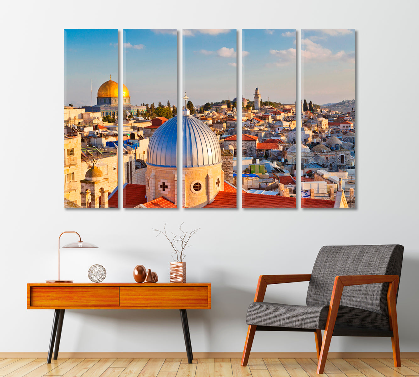 Jerusalem Old City Rooftops Canvas Print-Canvas Print-CetArt-1 Panel-24x16 inches-CetArt